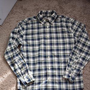 St. John's Bay- Blue Green Plaid Button Up